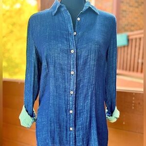 Buffalo Sahara Chambray Denim Button Down Shirt